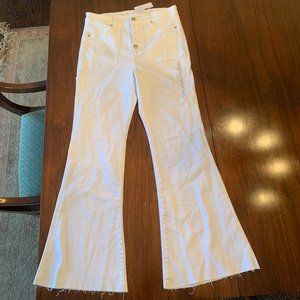 American Eagle White Bell Bottom Jeans